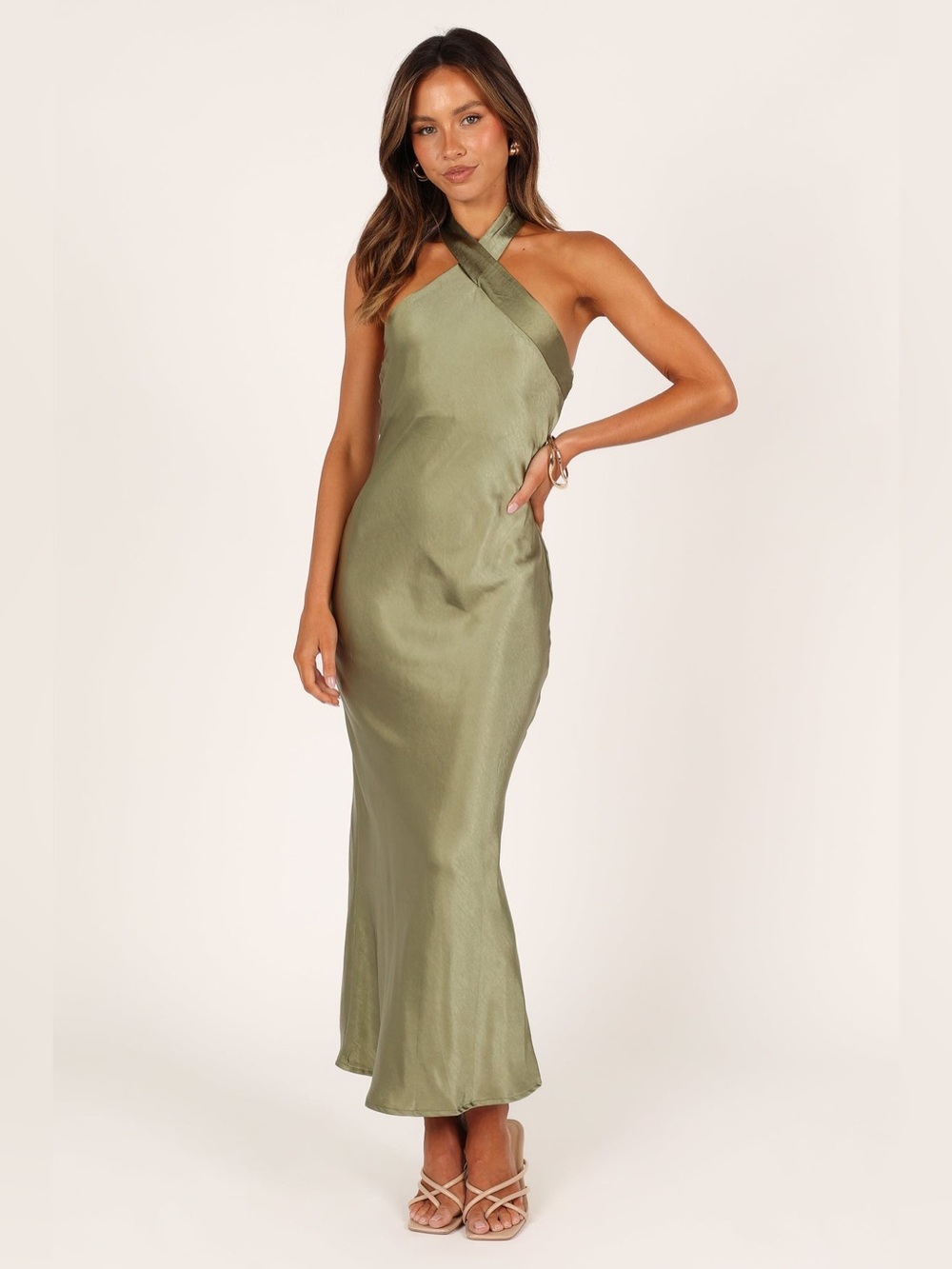 NEW Petal & Pup Grasie Midi Dress
Olive Green Halter Gown